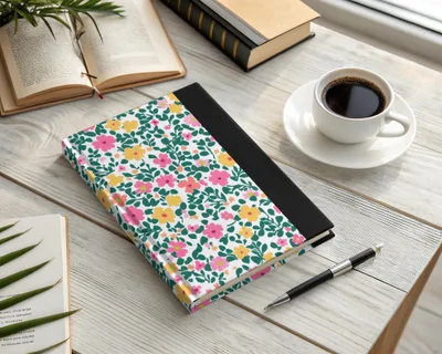 Colorful Floral Design Hardcover Notebook Product
