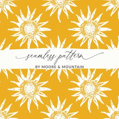 Sun Digital Paper, Seamless Pattern, Sunshine Design, Summer Digital Paper, Sunburst Digital Download, Bright Background, JPEG Files