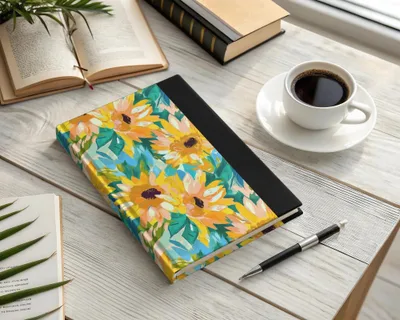 Sunflower Digital Paper, Watercolor Floral Pattern, Summer Seamless Design, Yellow Flower Print, Sunny Botanical Image, Digital Download - Moore and Mountain