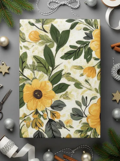 Sunflower Seamless Pattern, Floral Digital Paper, Watercolor Flower Backgrounds, Fabric Design, Commercial Use - Moore and Mountain