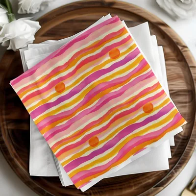 Sunset Stripes Digital Paper, Abstract Seamless Pattern, Pink Orange JPEG, Digital Download, Scrapbook Paper, Craft Supply, Printable Art - Moore and Mountain