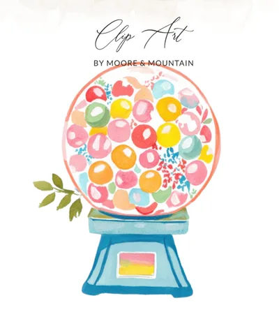 SVG Gumball Machine Preppy SVG, Neon Pastel PNG, Whimsical Bright Artwork, Colorful Girly Graphic, Y2K Preppy Aesthetic, Cricut and Sublimation