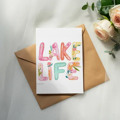 SVG Preppy Lake Life PNG SVG, Painterly Pastel Artwork, Watercolor Preppy Graphic, Gouache Style Illustration, Vibrant Digital Clipart