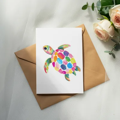 SVG Preppy Turtle Clipart, Rainbow Sea Turtle SVG, Neon Pastel PNG, Colorful Animal Sticker, Trendy Girly Graphic, Cute Ocean Art Digital