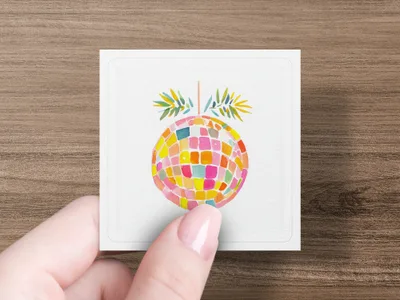SVG Rainbow Disco Ball PNG SVG, Retro 90s Graphic, Y2K Aesthetic Art, Preppy Neon Clipart, Holographic Effect Clipart, Glitter Sparkle