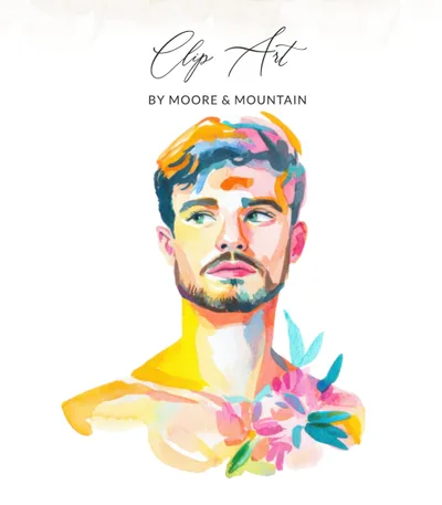 SVG Vibrant Abstract Man Portrait SVG, PNG, Digital Download Watercolor Male Art, Colorful Artistic Painting, Modern Aesthetic Decor, Expressive