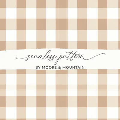Tan Buffalo Check Seamless Pattern Commercial Use, Gingham Digital Paper Pack, Colorful Plaid PNG, High Resolution Digital