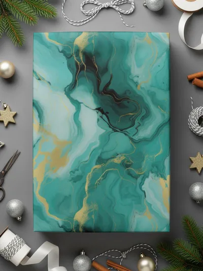 Teal Gold Marble Digital Paper, Seamless Abstract Pattern, Fabric Print, Scrapbook Paper, Watercolor Texture, Commercial Use - Moore and Mountain