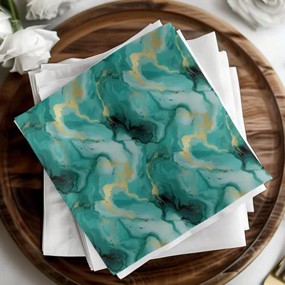 Teal Gold Marble Digital Paper, Seamless Abstract Pattern, Fabric Print, Scrapbook Paper, Watercolor Texture, Commercial Use - Moore and Mountain