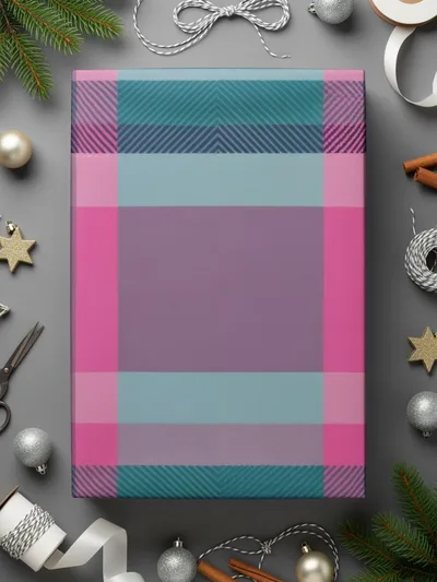 Teal Pink Plaid Digital Paper, Seamless Tartan Pattern, Commercial Use, Fabric Design, Scrapbook Paper, Digital Backgrounds - Moore and Mountain