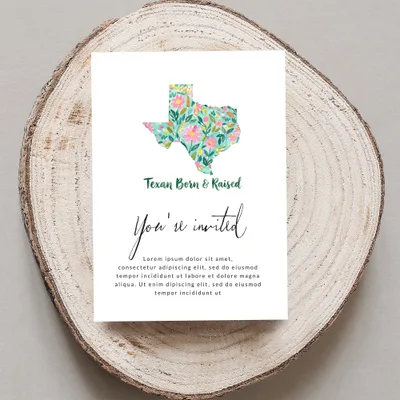 Texan Born & Raised T-Shirt Digital File, Watercolor Texas State Floral PNG Design, Southern Pride Gift, Home State Shirt