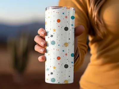 Cute Solar System Design Tumbler for Space Lovers