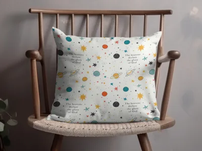 The heavens declare the glory of God throw pillow