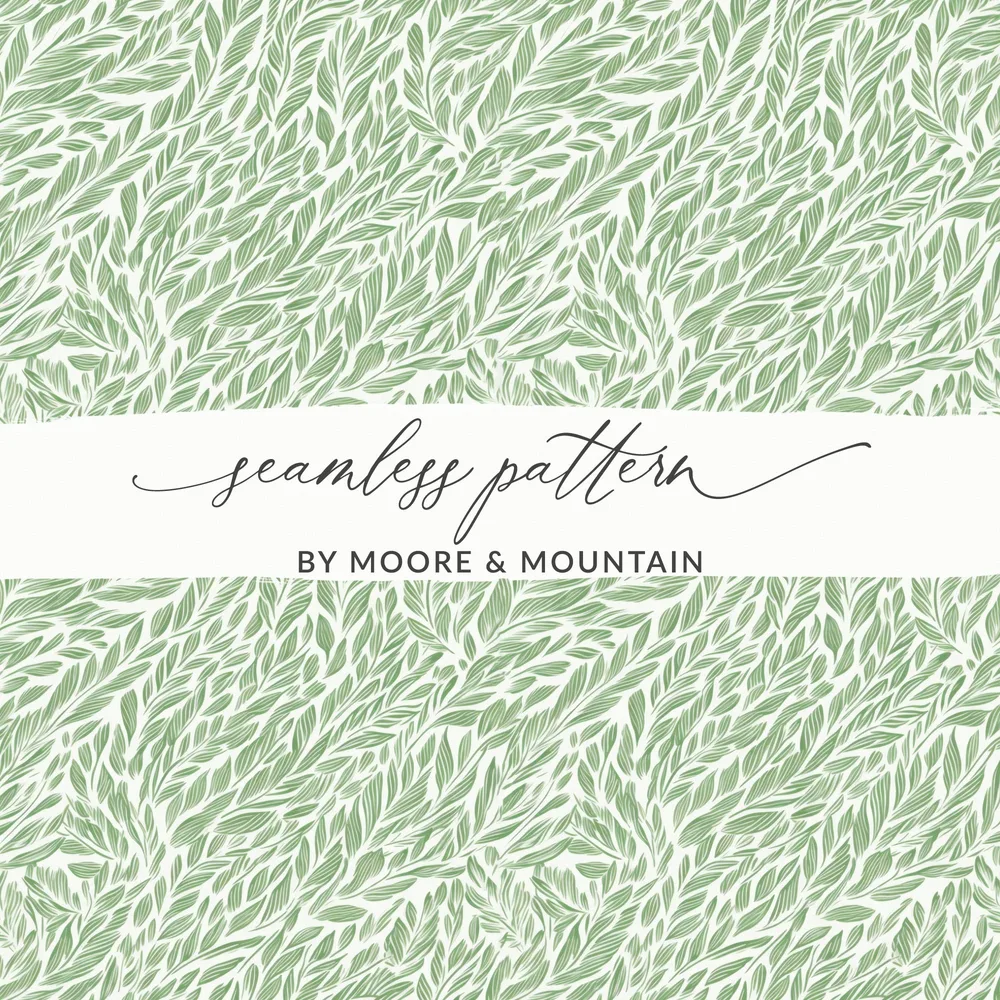 Green Leafy Seamless Pattern by Moore Mountain