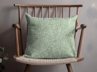 Green Leaf Pattern Decorative Throw Pillow product