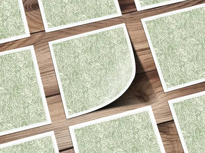 Elegant Green Botanical Design Decorative Stickers