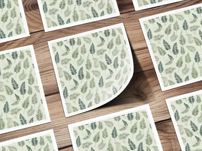 Green Leaf Patterned Design for Wallpaper Decor Product