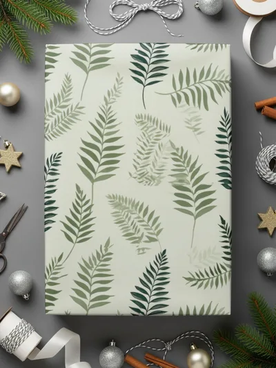Fern Leaf Patterned Wrapping Paper for All Occasions
