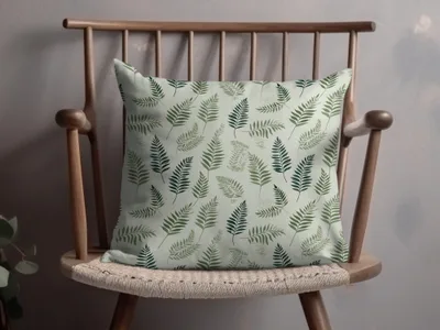 Leaf Pattern Print Decorative Throw Pillow Pillow