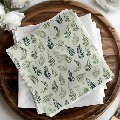 Botanical Leaf Print Pattern Decorative Paper Napkins