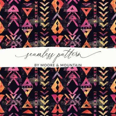 Tribal Pattern Digital, Seamless Background, Boho Chic Design, Ethnic Print, Repeat Pattern, Scrapbooking Paper, Digital Download