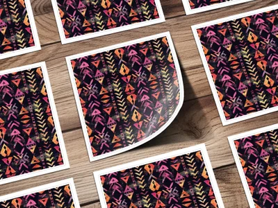 Tribal Pattern Digital, Seamless Background, Boho Chic Design, Ethnic Print, Repeat Pattern, Scrapbooking Paper, Digital Download - Moore and Mountain
