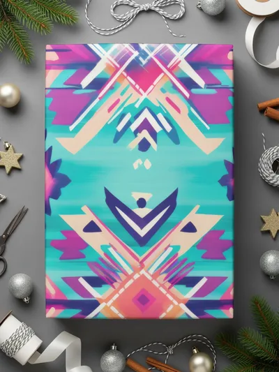 Tribal Seamless Pattern Digital Paper, Boho Aztec JPEG Files, Colorful Ethnic Print Backgrounds, Scrapbook Paper, Fabric Design - Moore and Mountain