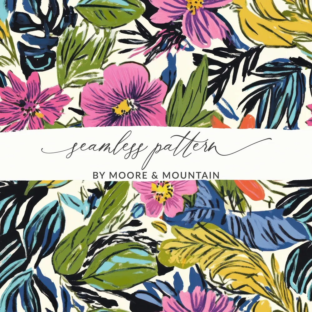 Vibrant Floral Seamless Pattern by Moore & Mountain