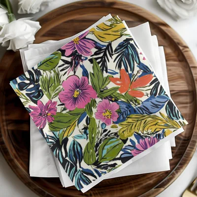 Vibrant Tropical Floral Pattern Decor Enhancer Product
