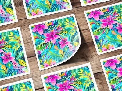 Preppy Tropical Flora Pattern Seamless Beachy Background - Moore and Mountain