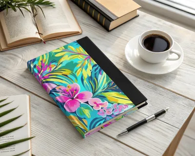 Preppy Tropical Flora Pattern Seamless Beachy Background - Moore and Mountain
