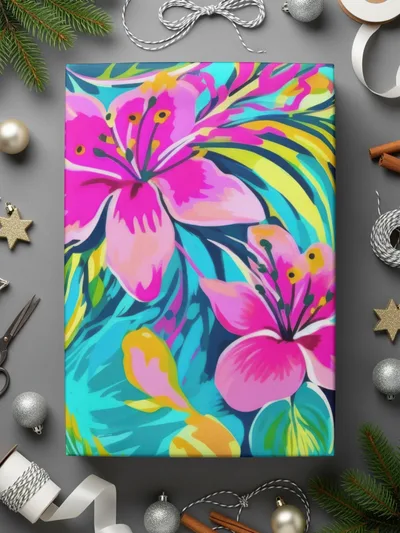 Preppy Tropical Flora Pattern Seamless Beachy Background - Moore and Mountain