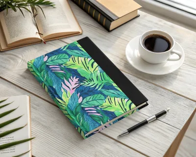 Tropical Leaves Pattern, Digital Seamless Design, Jungle Botanical Print, Greenery Image Download, Two Scale JPEG Files, 12x12 Inches - Moore and Mountain