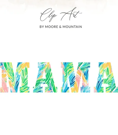 Tropical Mama SVG PNG, Watercolor Palm Leaf Mama Digital Download, Vibrant Mom Life Design, Mother's Day Gift Idea