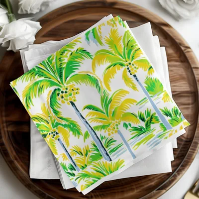 Tropical Palm Tree Pattern Digital Paper, Summer Vibe Seamless Backgrounds, Island Life Repeat Pattern Digital Download - Moore and Mountain