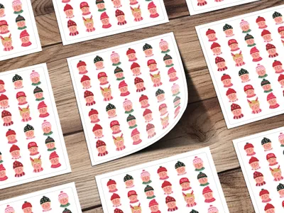Trump Holiday Hats And Scarves Repeat Pattern Digital - Moore and Mountain