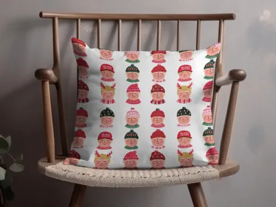 Trump Holiday Hats And Scarves Repeat Pattern Digital - Moore and Mountain