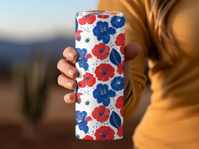 Colorful Floral Design Insulated Tumbler product