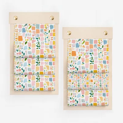 Colorful Geometric Patterned Roman Shades Curtains