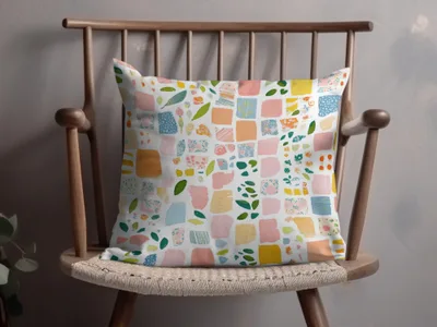 Abstract Pattern Multicolor Throw Pillow Product