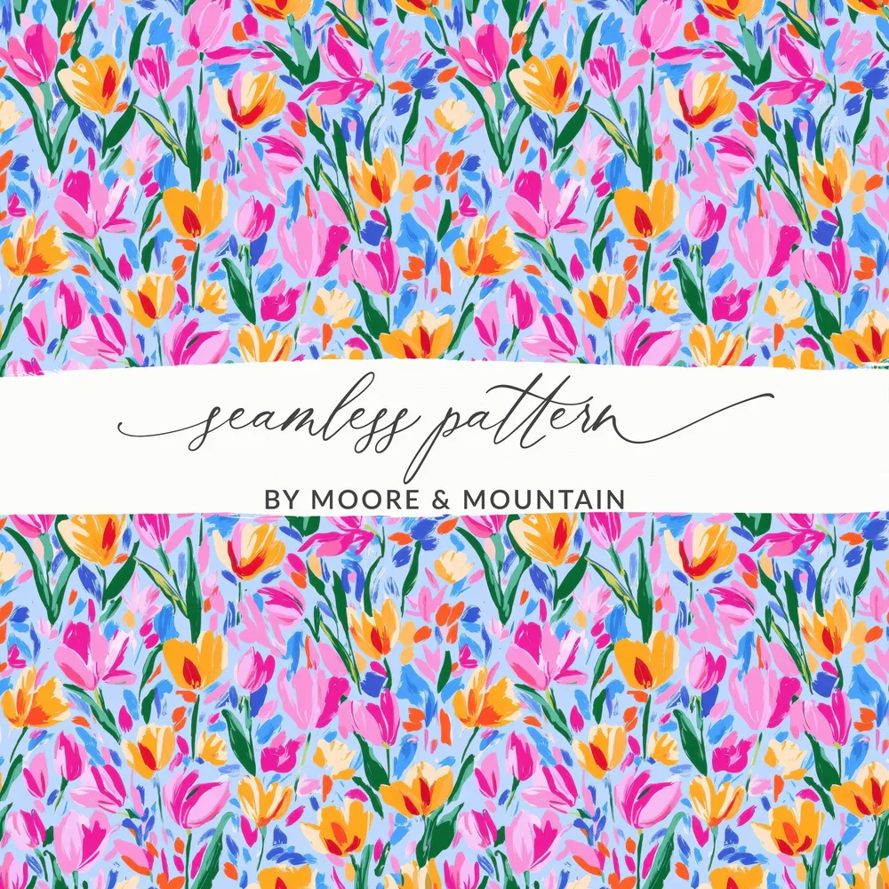 Colorful Floral Seamless Pattern by Moore & Mountain Design