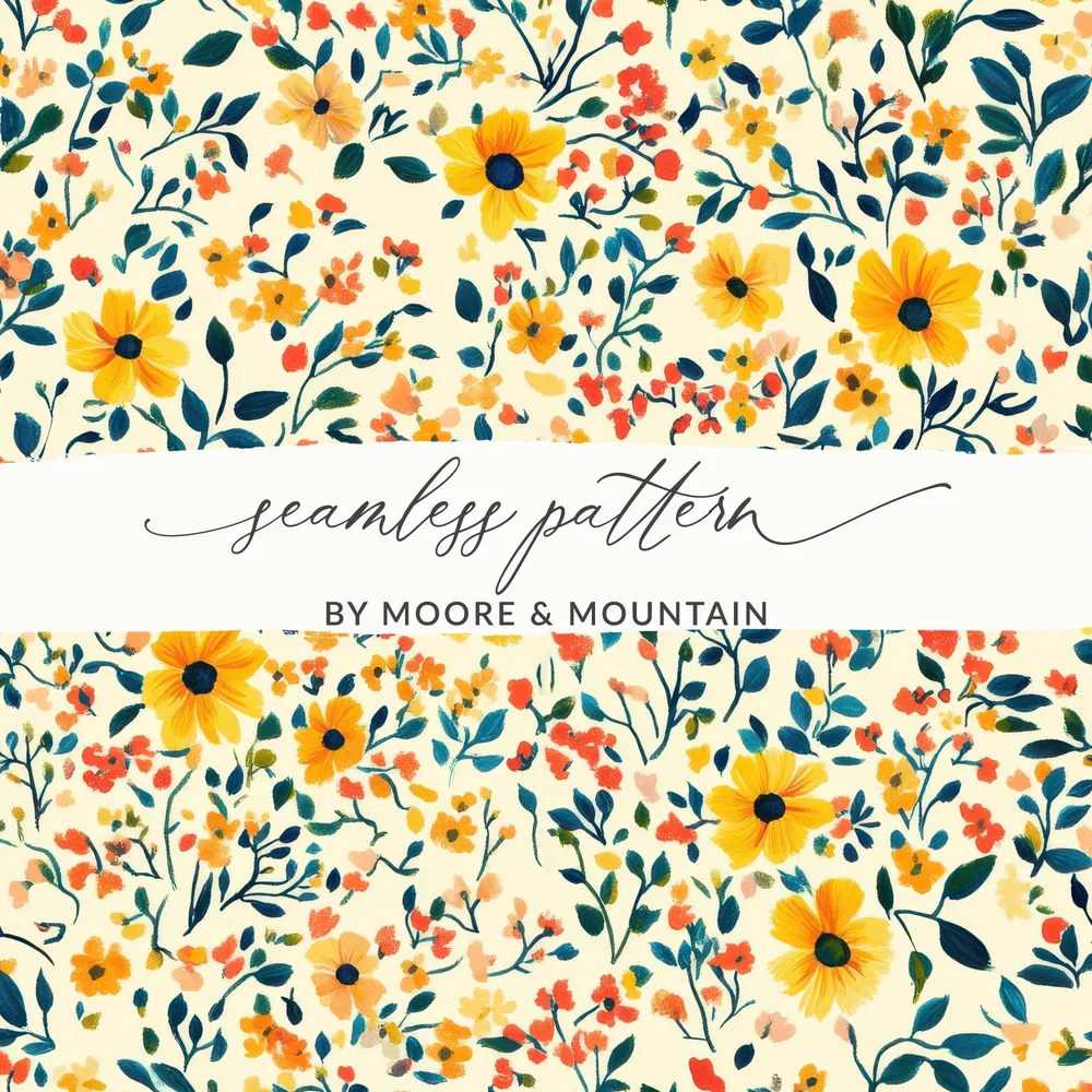 Seamless Floral Pattern by Moore and Mountain