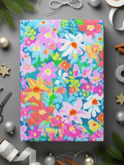Ditsy Vibrant Floral Digital Paper, Colorful Flower Pattern, Seamless Floral Pattern, Digital Background, Printable Fabric Design, 12x12 JPEG - Moore and Mountain