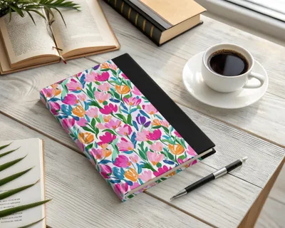 Colorful Floral Pattern Hardcover Notebook product