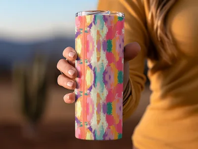 Colorful Abstract Pattern Insulated Tumbler Cup