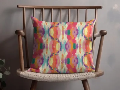 Colorful Abstract Pattern Decorative Throw Pillow