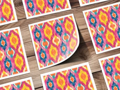 Colorful Geometric Abstract Pattern Sticker