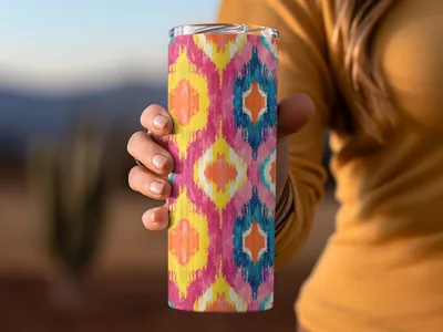 Bright Colorful Pattern Design Tumbler for Daily Use