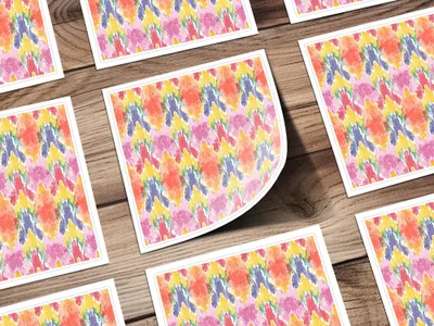 Vivid Patterned Abstract Colorful Art Print Decor