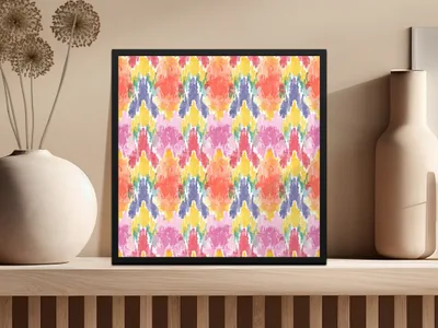 Vibrant Multicolor Abstract Art Print for Contemporary Decor